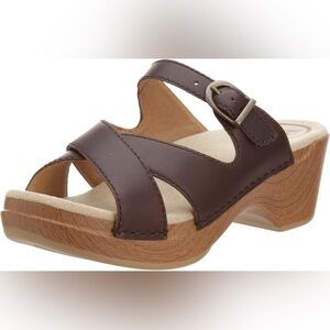 Dansko Brown Leather Mules